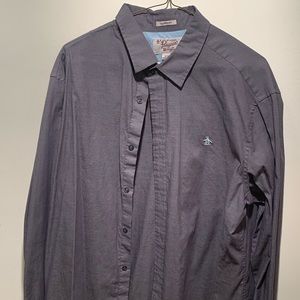 L/S Penguin Button Down XL